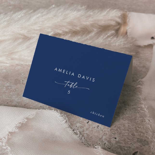 Boho Chic Royal Blue Guest Name Place Cards (Creator Uploaded)