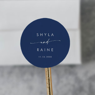 Boho Chic Royal Blue Names Envelope Seals