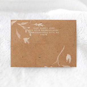 Boho Chic Rustic Modern Custom Wedding Envelope