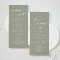 Boho Chic Sage Green Tea Length Wedding