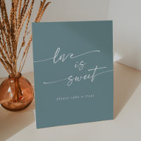 Boho Chic Seafoam Teal Love Is Sweet Wedding