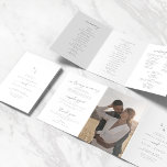 Boho Chic Silver Grey Monogram Wedding Tri-Fold Programme<br><div class="desc">This boho chic silver grey monogram wedding tri-fold program is perfect for a minimalist wedding. The whimsical silver grey and white modern bohemian design features simple rustic calligraphy with a unique yet classic style. Personalise your wedding program with your initials, names, wedding date and location, your favourite quote or lyric,...</div>