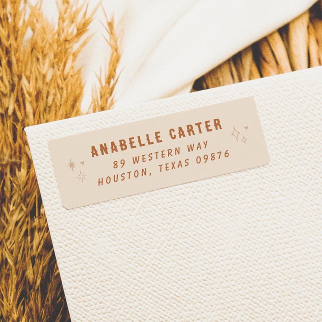 Boho Chic Sparkles Name & Return Address (Return Address Label Mock-up)