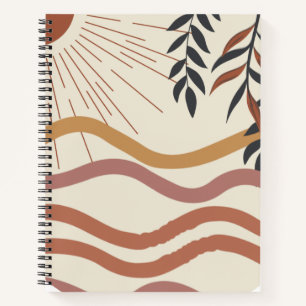 Boho Chic Spiral Notebook   Artistic Pattern Desig