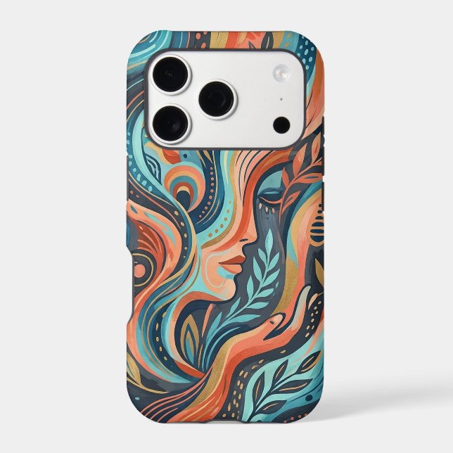 Boho Chic Spiritual Goddess with Leaves iPhone 17  (Back)
