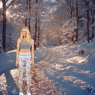 Boho Chic Summer Floral - Whimsical and Colorful Capri Leggings