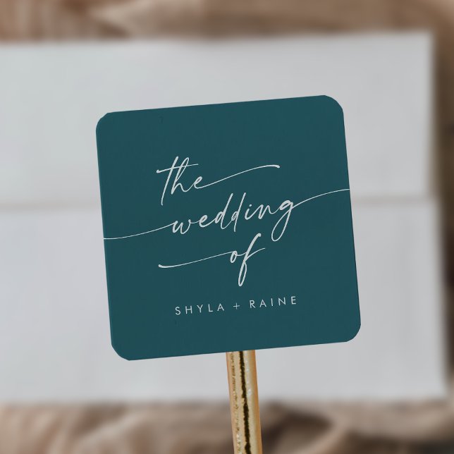 Boho Chic Teal Blue Wedding Envelope Seals (Creator Uploaded)