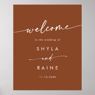 Boho Chic Terracotta DIY Wedding Welcome Sign