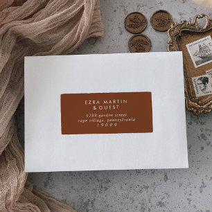 Boho Chic Terracotta Guest Address Labels