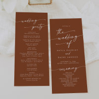 Boho Chic Terracotta Tea Length Wedding