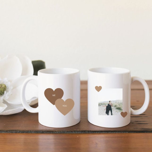 Boho Chic Terracotta valentine's Day couple photo  Coffee Mug (Creator Uploaded)