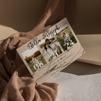 Boho Chic Three Photos Collage Unique Wedding