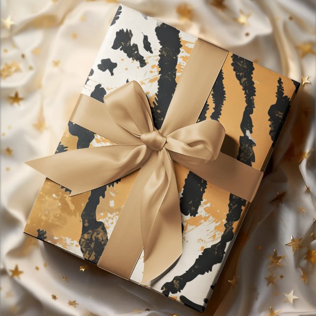 Boho Chic Tiger Print Design  Wrapping Paper (Creator Uploaded)