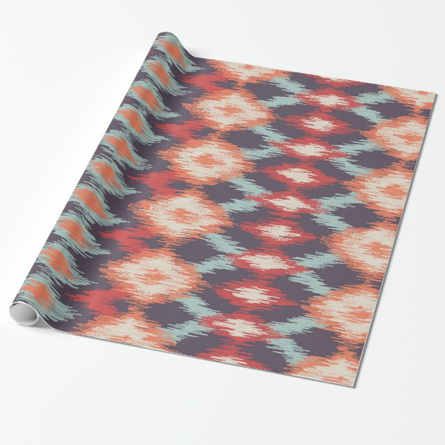 Boho Chic Tribal Pattern Wrapping Paper (Unrolled)