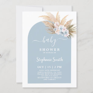Boho Chic Tropical Baby Shower Boy Invitation