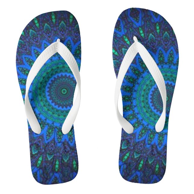 Boho-chic Tye Dye Flip Flops (Footbed)