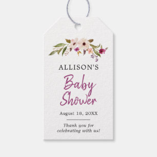 Boho Chic Vintage Floral Baby Shower Gift Tags