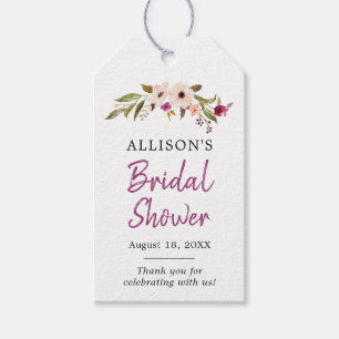 Boho Chic Vintage Floral Bridal Shower Gift Tags