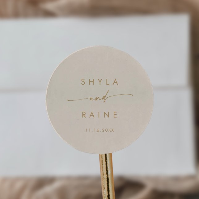 Boho Chic Vintage Gold Names Envelope Seals (Creator Uploaded)