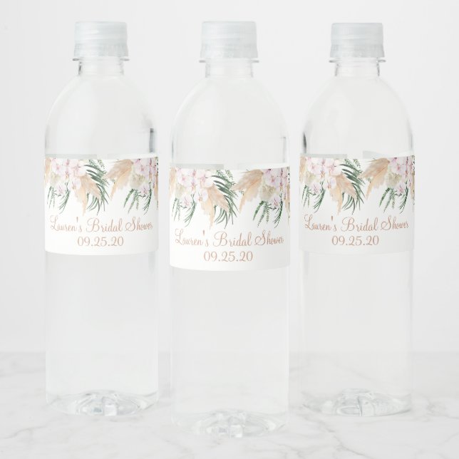 Boho Chic water bottle label (Bottles)