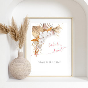 Boho Chic Watercolor Baby Shower Babies Are Sweet Poster