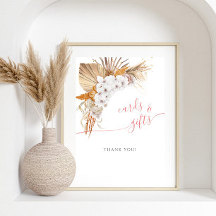 Boho Chic Watercolor Baby Shower Cards & Gifts Poster
