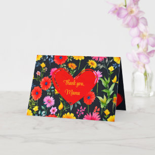 Boho, Chic, Watercolor Floral Mother's Day Card