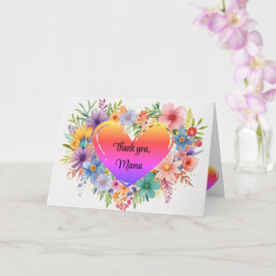 Boho, Chic, Watercolor Floral Mother's Day Card