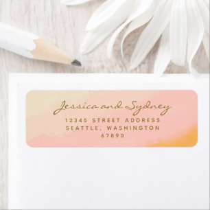 Boho Chic Watercolor Pink and Yellow Wedding