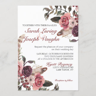 Boho Chic Wedding Invitation