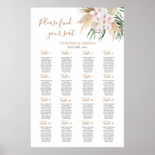 Boho chic Wedding Seating Chart