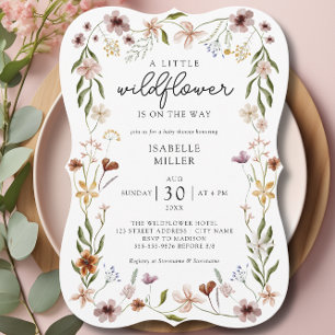 Boho Chic Wildflower Baby Shower Invitation