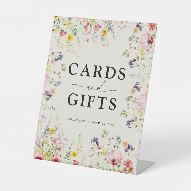 Boho Chic Wildflower Baby Shower Sign (Front)