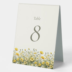 Boho Chic Wildflower Table Tent Sign