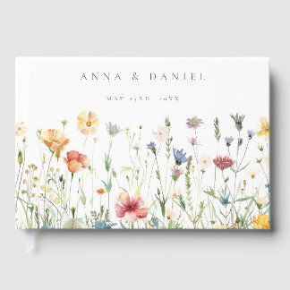 Boho Chic Wildflower Wedding Guest Book