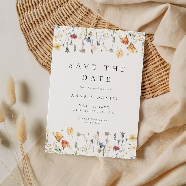 Boho Chic Wildflower Wedding Save The Date (Creator Uploaded)