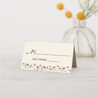 Boho Chic Wildflowers Elegant Wedding Write-In
