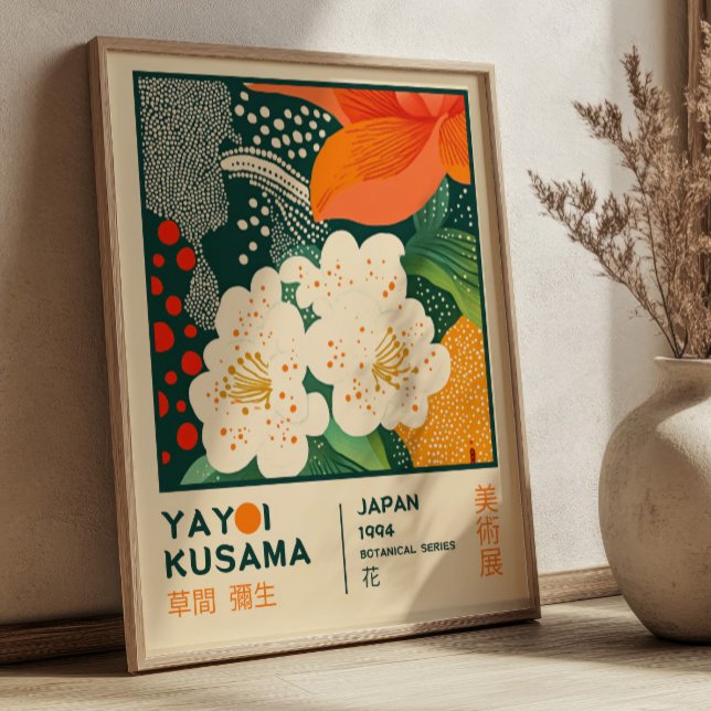 BOHO Chic Yayoi Kusama Floral Exhibition Poster (Creator Uploaded)