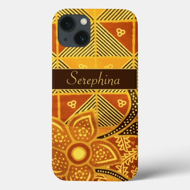 Boho Chic Yellow Flower Pattern  Case-Mate iPhone Case (Back)