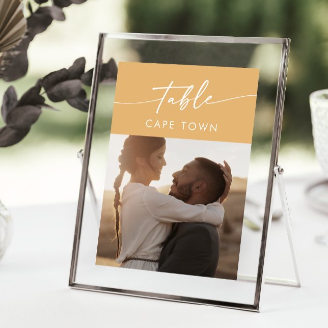 Boho Chic Yellow Marigold Photo Table Numbers (Creator Uploaded)