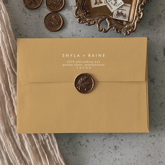 Boho Chic Yellow Marigold Wedding Envelopes (Boho Chic Yellow Marigold Wedding Envelopes)