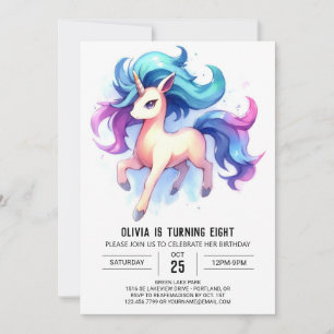 Boho Children Horse Birthday  Invitation