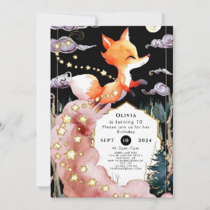 Boho Children's Fox Birthday Invitation
