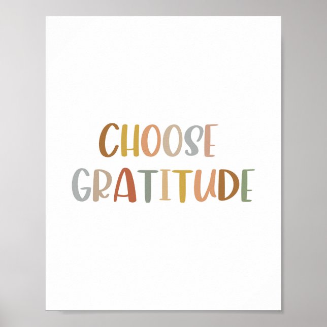 Boho Choose gratitude Poster (Front)