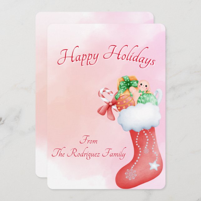 BOHO CHRISTMAS GREETING CARD (Front/Back)