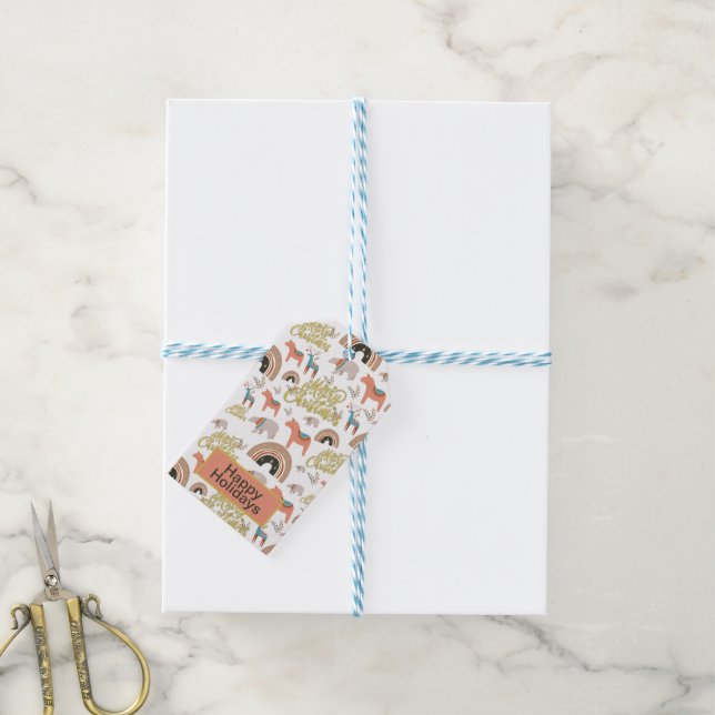 Boho Christmas Holiday Gift Tags (With Twine)