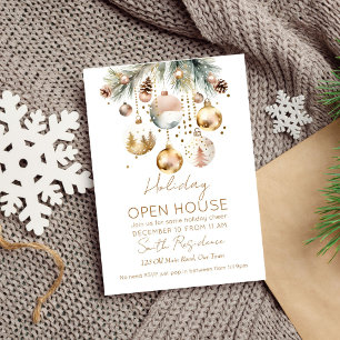 Boho Christmas holiday open house template