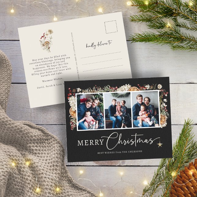 Boho Christmas Holiday Postcard (Boho Christmas Holiday Postcard
)