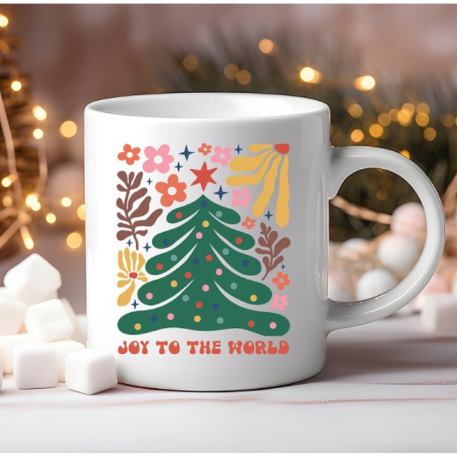 Boho Christmas Joy to The World Coffee Mug (Creator Uploaded)