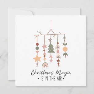 Boho Christmas Magic Festive Holiday Card